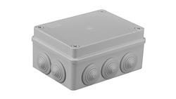 Puszka n/t hermetyczna 120x80x50 6 dławików IP55 szara S-BOX 206-74673