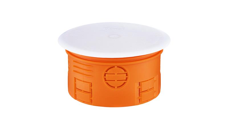 Puszka podtynkowa 80mm z pokrywą pomarańczowa Z80KF 33073008 /30szt./-75544