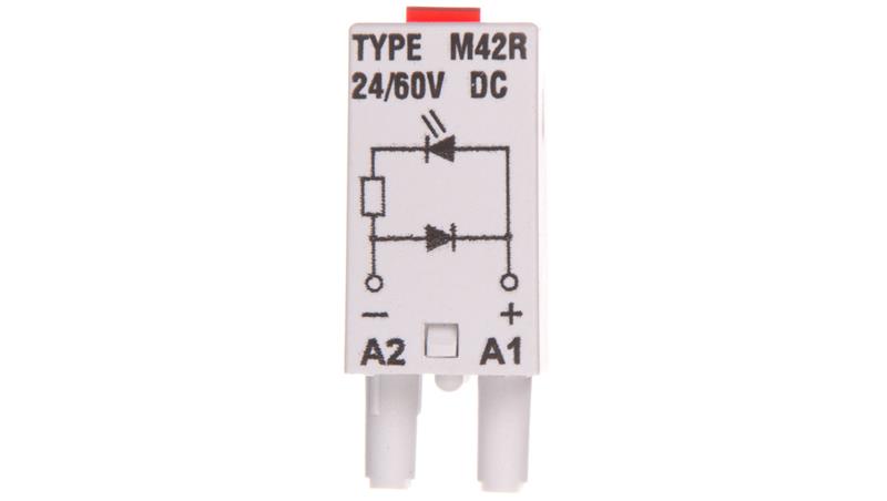 Moduł sygnalizacyjny LD (diody: LED czerwony + D) 24-60V DC M42R szary 854844-19857 Moduł sygnalizacyjny LD (diody: LED czerwony + D) 24-60V DC M42R szary 854844-19857