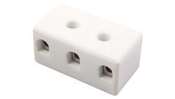 Złączka gwintowa porcelanowa 4mm2 3-tory biała z 2 otworami montażowymi CPO-5A-3P 80713516-80123