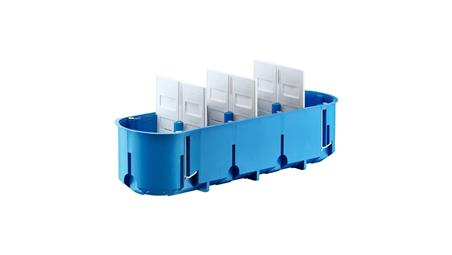 Puszka podtynkowa poczwórna 60mm regips głęboka niebieska P4x60D 32097203-77679