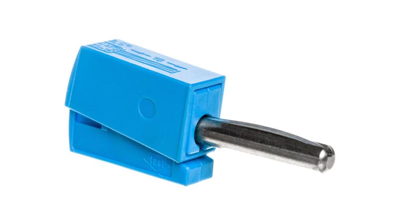 Wtyk bananowy do gniazda o średnicy 4mm niebieski 215-711-88975
