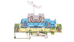 Złączka trzypiętrowa PE / L / L 2,5mm2 zolto-zielona / niebieska / szara 280-547-75371