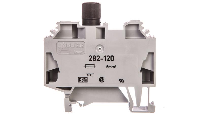 Złączka szynowa bezpiecznikowa 6mm2 szara 282-120-75385