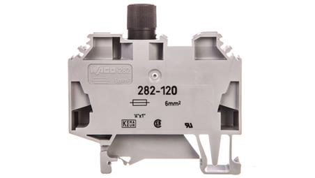 Złączka szynowa bezpiecznikowa 6mm2 szara 282-120-75385