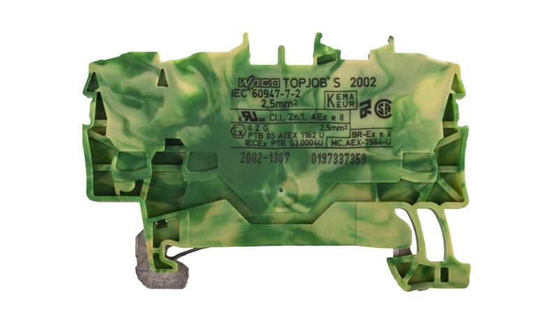 Złączka szynowa ochronna 2,5mm2 żółto-zielona 2002-1307 TOPJOBS-75324