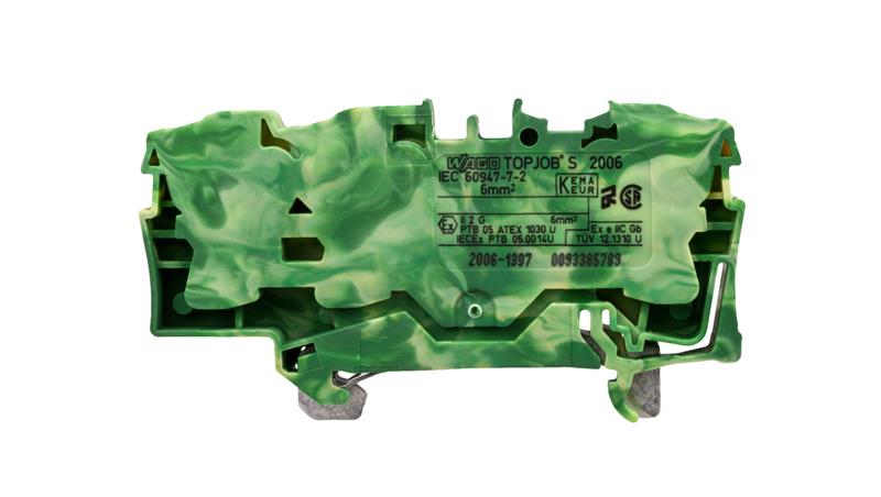 Złączka szynowa ochronna 6mm2 żółto-zielona 2006-1307 TOPJOBS-75332