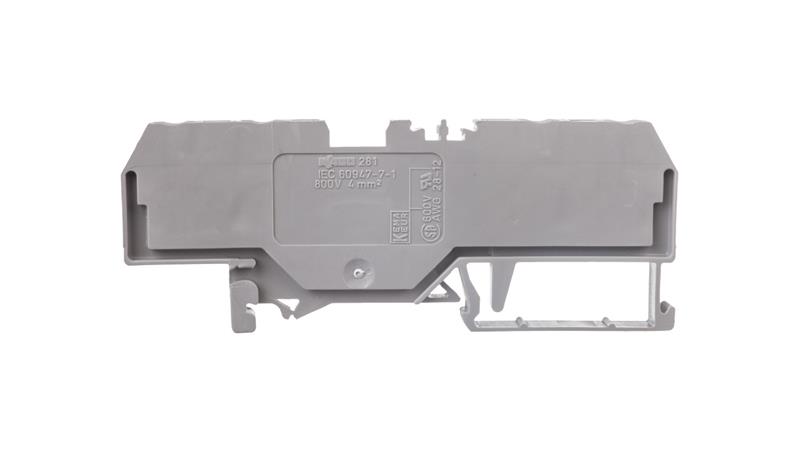 Złaczka szynowa 4-przewodowa 4mm2 szara 281-652-74115