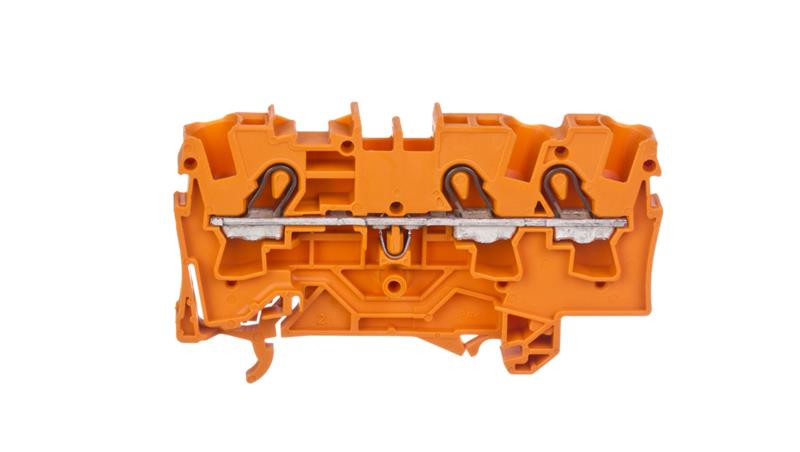 Złączka szynowa 3-przewodowa 4mm2 pomarańczowa 2004-1302 TOPJOBS-74317