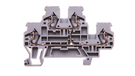 Złączka szynowa 2-piętrowa 2,5mm2 L / L szara 870-508-75250