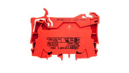 Złączka szynowa 2-przewodowa 4mm2 czerwona 2004-1203 TOPJOBS-74032