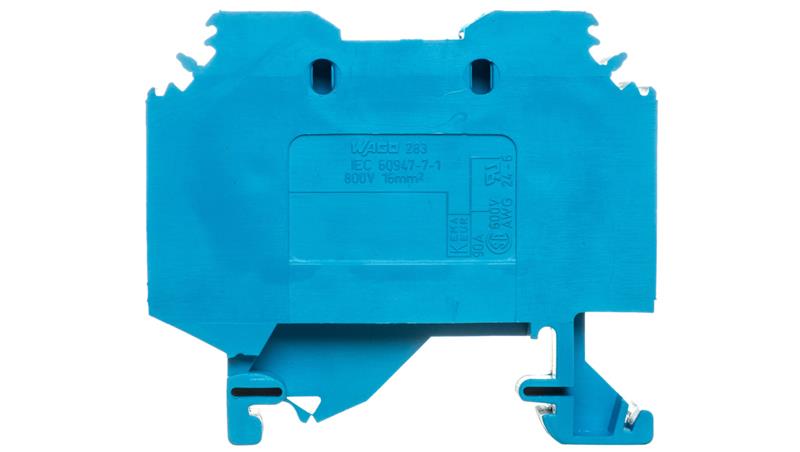 Złączka szynowa 2-przewodowa 16mm2 niebieska 283-104-74117