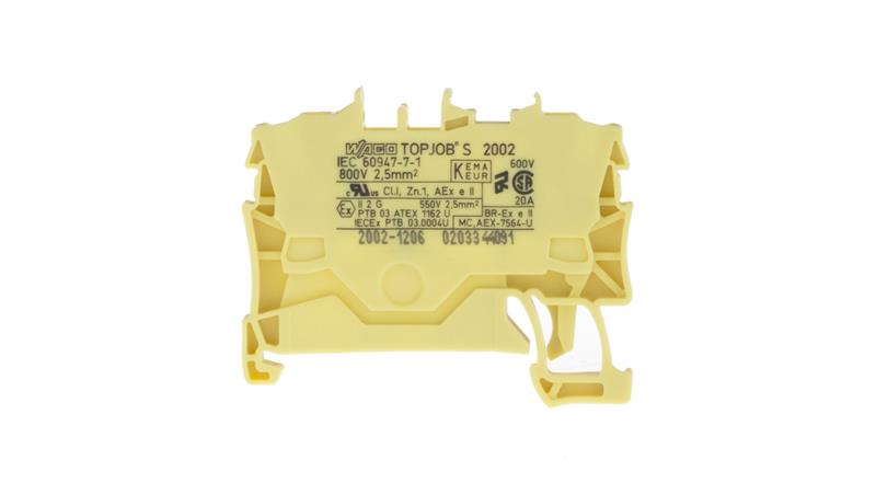 Złączka szynowa 2-przewodowa 2,5mm2 żółta 2002-1206 TOPJOBS-73970