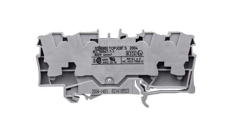 Złączka szynowa 4-przewodowa 4mm2 szara 2004-1401 TOPJOBS-74001