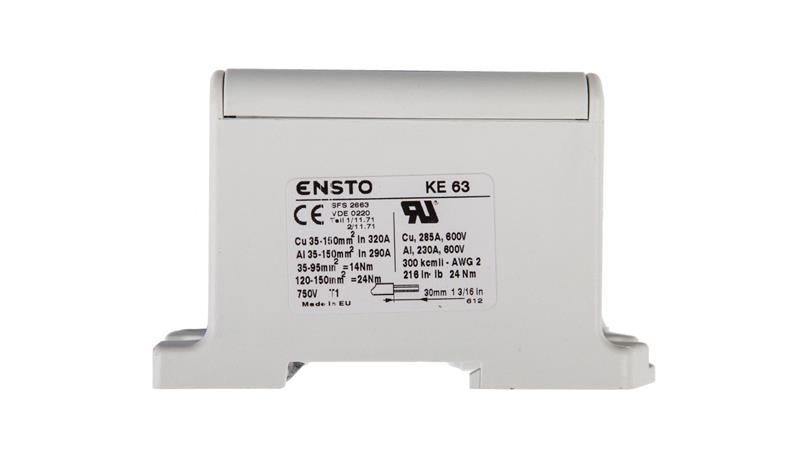 Złączka szynowa 2-przewodowa 35-150mm2 szara KE63-74175