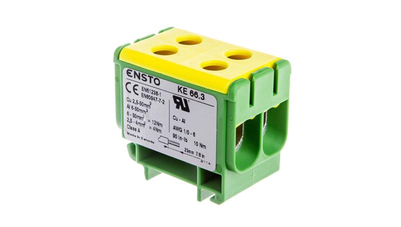 Zacisk rozdzielczy żółto/zielony Al/Cu 6-50mm2 KE-66.3-74134