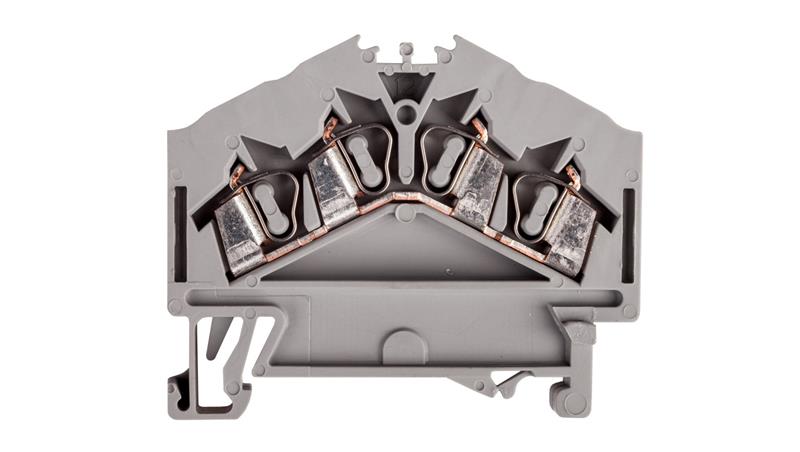 Złączka szynowa 4-przewodowa 2,5mm2 szara 280-646-74207