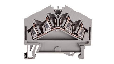 Złączka szynowa 4-przewodowa 2,5mm2 szara 280-646-74207