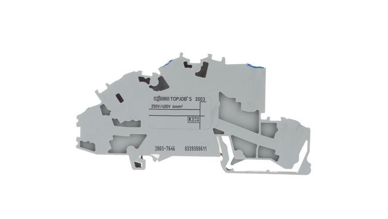 Złączka szynowa 3-pietrowa 4mm2 N/L/PE szara TOPJOBS 2003-7646-75220