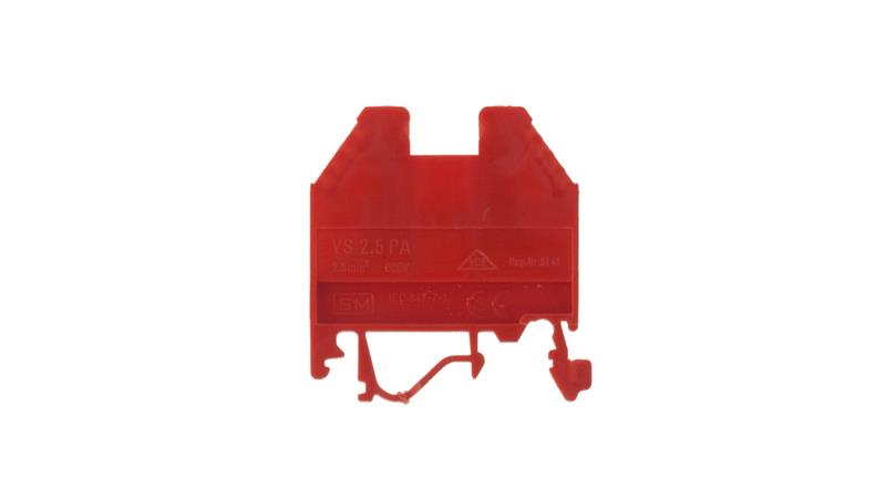 Złączka szynowa gwintowa 2,5mm2 czerwona VS 2,5 PA+ 003901002-112004