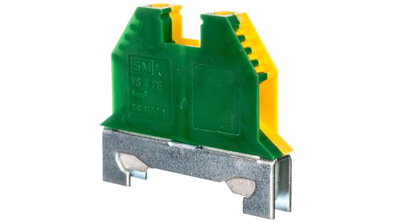Złączka szynowa gwintowa ochronna 4mm2 zielono-żółta VS 4 PE 003901476-112035