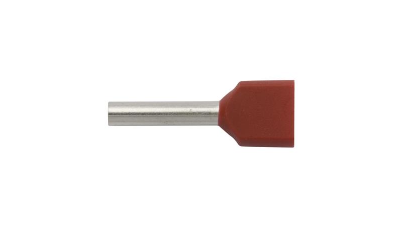 Końcówka tulejkowa izolowana HI 2X1,5/12 czerwona E08KH-02020105301 /100szt./-78201