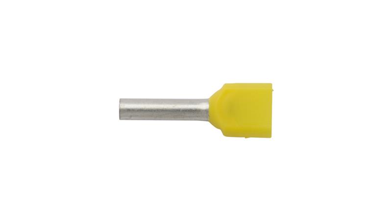 Końcówka tulejkowa izolowana HI 2X1/10 żółta E08KH-02020104921 /100szt./-78249