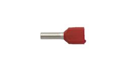 Końcówka tulejkowa izolowana HI 2X1/8 DIN czerwona E08KH-02020104801 /100szt./-78124