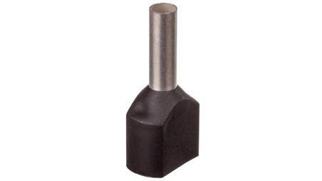 Końcówka tulejkowa izolowana TID 2x1,5mm2/8mm czarna cynowana TID2x1,5L8 /100szt./-78311