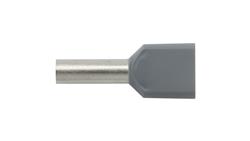 Końcówka tulejkowa izolowana HI 2X4/12 szara E08KH-02020102101 /100szt./-78109