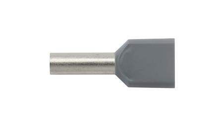 Końcówka tulejkowa izolowana HI 2X4/12 szara E08KH-02020102101 /100szt./-78109