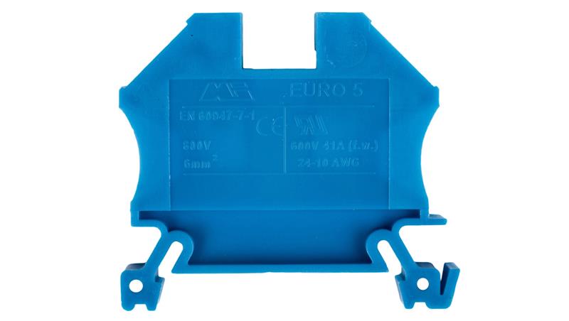 Złączka szynowa 2-przewodowa 6mm2 niebieska EURO 43407BL-74024