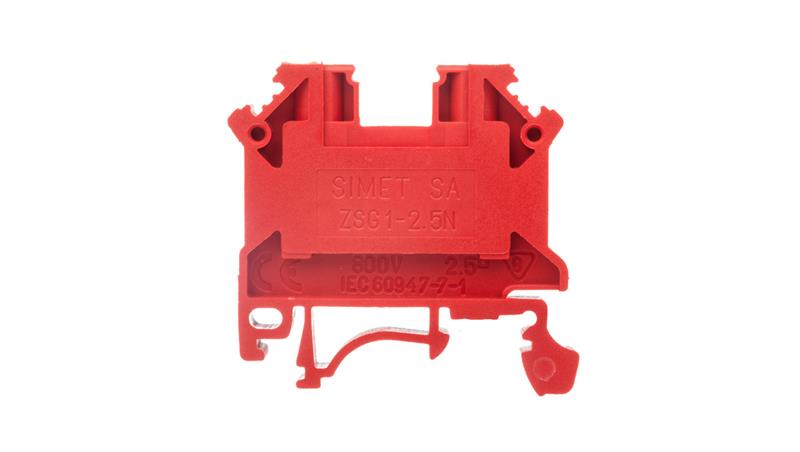 Złączka szynowa 2-przewodowa 2,5mm2 czerwona NOWA ZSG1-2.5Nc 11221311-73978