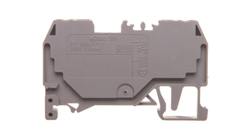 Złączka szynowa 2-przewodowa 2,5mm2 jasnoszara 280-992-74287