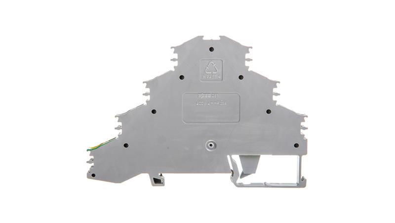 Złączka szynowa 4-piętrowa 4mm2 L1 L2 L3 PE szara 281-530-75235
