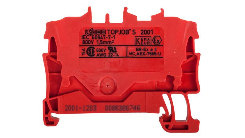 Złączka szynowa 2-przewodowa 1,5mm2 czerwona 2001-1203 TOPJOBS-73976