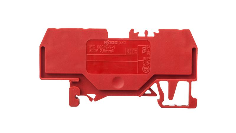 Złączka szynowa 3-przewodowa 2,5mm2 czerwona 280-653-74181