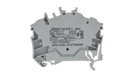 Złączka szynowa 3-przewodowa 2,5mm2 szara 2002-6301 TOPJOBS-74116