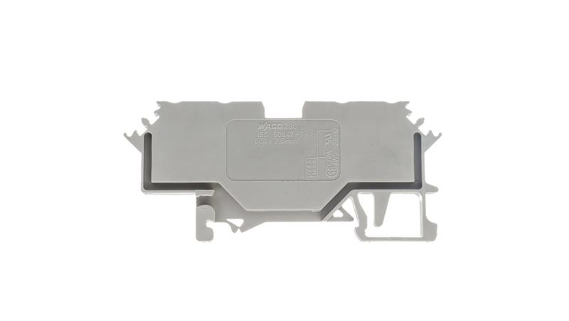 Złączka szynowa 4-przewodowa 2,5mm2 szara 280-621-74243