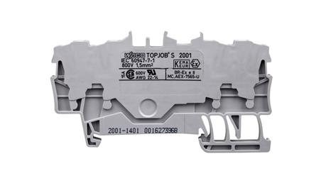 Złączka szynowa 4-przewodowa 1,5mm2 szara 2001-1401 TOPJOBS-73957