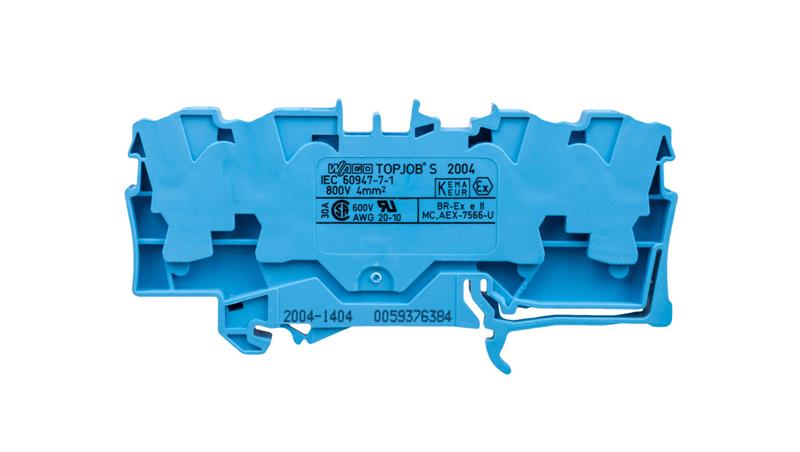 Złączka szynowa 4-przewodowa 4mm2 niebieska 2004-1404 TOPJOBS-73977