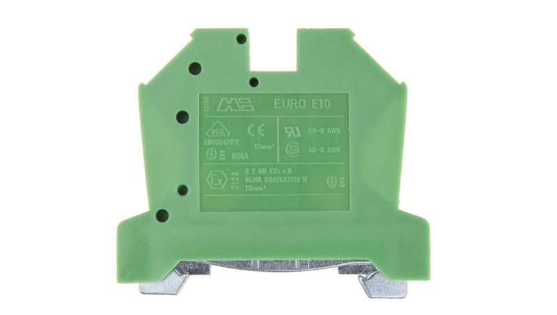 Złączka szynowa ochronna 10mm2 zielono-żółta 10 43458-75326