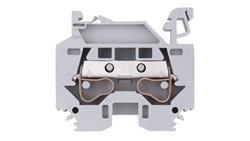 Złączka szynowa 2-przewodowa 10mm2 szara 284-101-74066