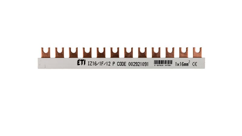 Szyna łączeniowa widełkowa 1P 100A 16mm2 (12 mod.) IZ16/1F/12/P 002921091-26531