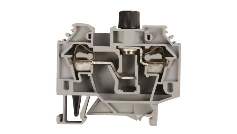 Złączka bezpiecznikowa 6mm2 szary 10A G 5x 20mm DIN 35mm 282-122-75471