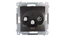 Simon 54 Gniazdo antenowe SAT/SAT/RTV końcowe antracyt DASK2.01/48-138