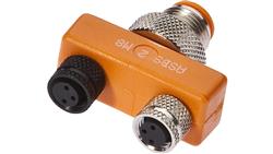 VK001008, rozdzielacz, 2x M8 3pin, M12 4pin, TPU 2xM8-Dose 3pol,1xM12-Stecker4pol,45-132325