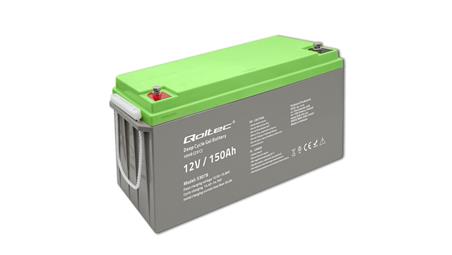 Qoltec Akumulator żelowy Deep Cycle 12V 150Ah 44.5kg Bezobsługowy Professional LongLife PV, UPS, kamper-121148