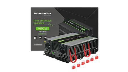 Qoltec Przetwornica napięcia Monolith 2000W 4000W 12V na 230V Czysty Sinus-120176