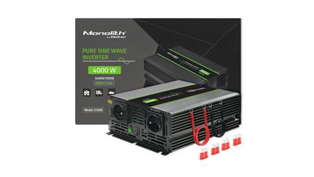 Qoltec Przetwornica napięcia Monolith 2000W 4000W 24V na 230V Czysty Sinus-120175